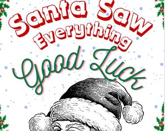 Lustige Weihnachtskarte Mit Santa & Jesus - „We Saw That“-Design | 12,7x17,8 Cm Inkl. Umschlag