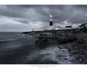 Fine Art Photographic Print Portland Bill Lighthouse | 8x12 12x16 | Jurassic Coast, Dorset |  Free P&P