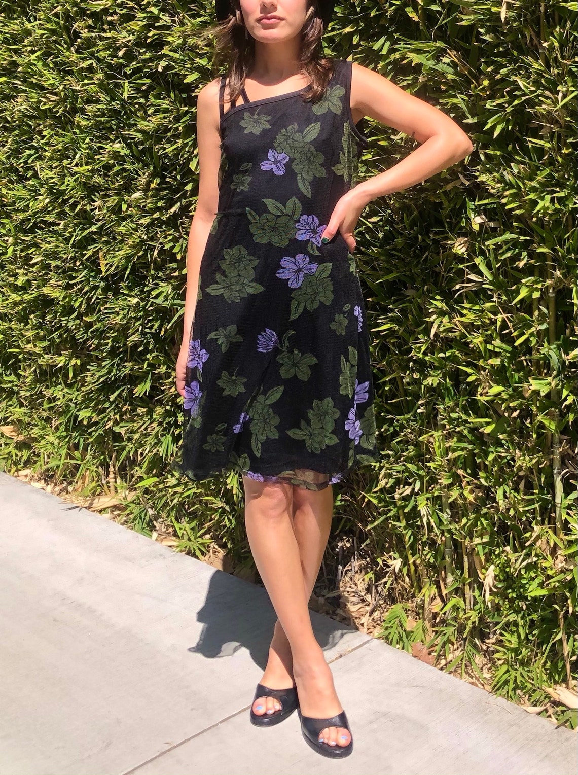 90s floral slip dress | Etsy