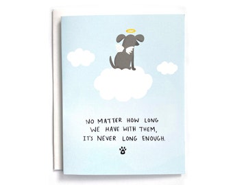 4 cards with envelopes Details about   Dog sympathy cards 