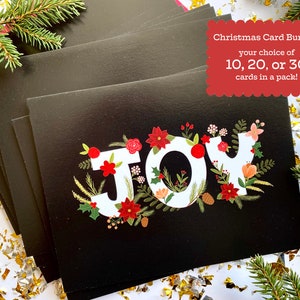 Paquete de tarjetas de Navidad, Tarjeta de Navidad Joy, Tarjetas de Navidad de Visita, Juego de Tarjetas de Navidad, Juego de Tarjetas de Navidad, Paquete de 20 Tarjetas de Navidad