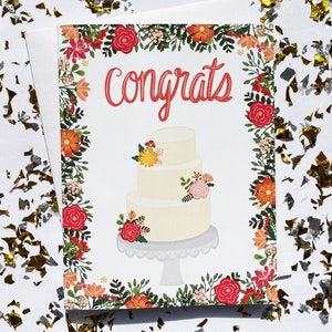 Brautparty Karte, Karte für Hochzeitstag, süße Hochzeitskarte, Glückwunsch Hochzeitskarte, süße Verlobungskarte, Hochzeitspartykarte, Hochzeitskarte