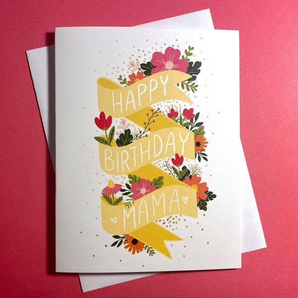 Mom Birthday Card, Mama Birthday Gifts, Birthday Card for Mom, Mom Birthday Gift from Daughter, Mother Birthday Card, Happy Birthday Mom