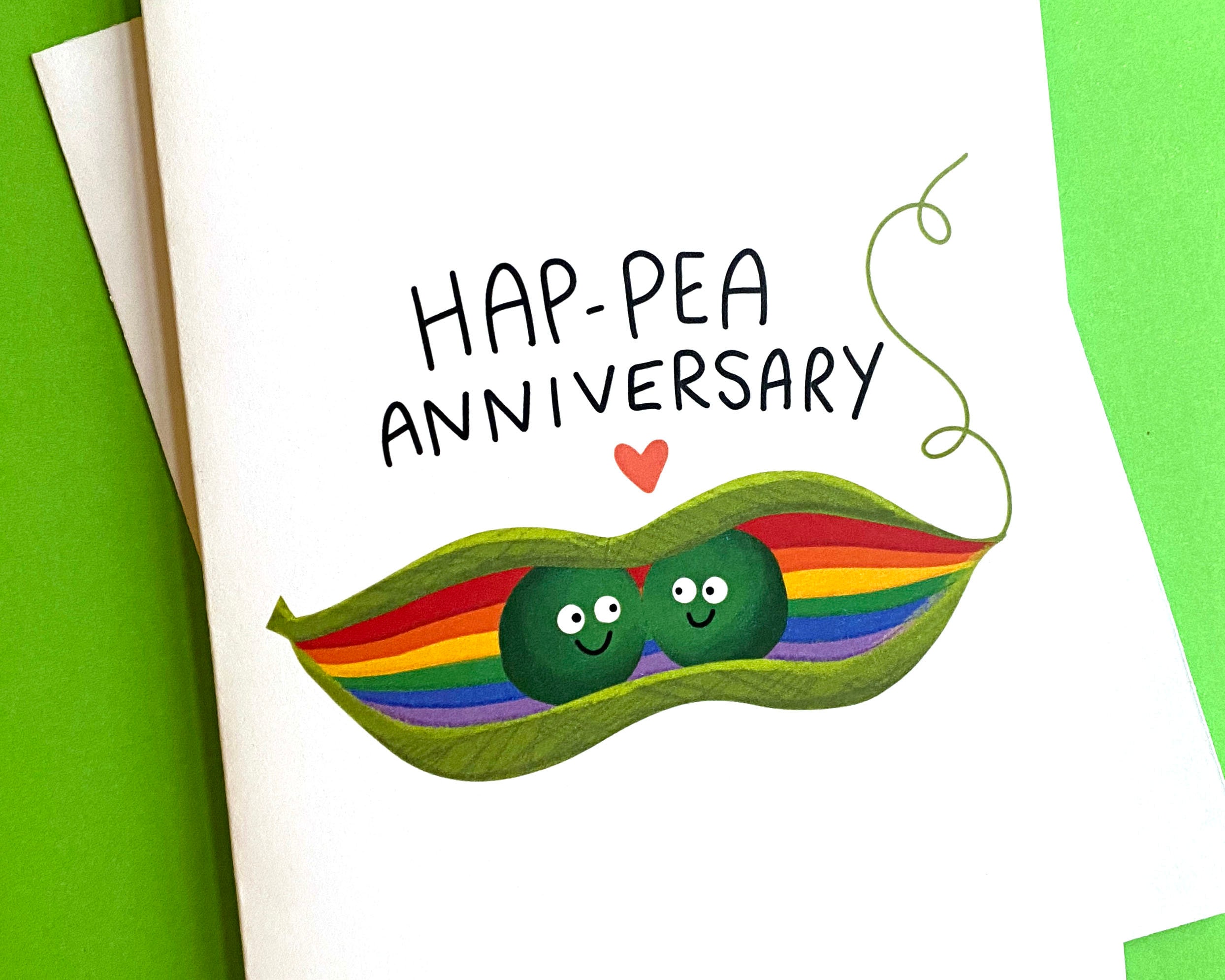Second Nature Ha-Pea-Days! Geburtstagskarte – Wit Produktbild-Vorschau 1