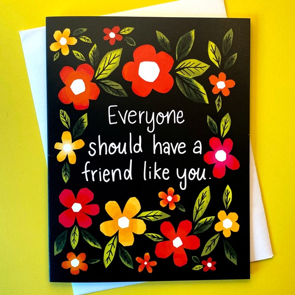 Cute Card for Friends, Bestie Card, thank you card for bestie, thank you card for friends, best friend greeting card, friend appreciation