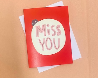 I Miss You Card: Long Distance Note Cards