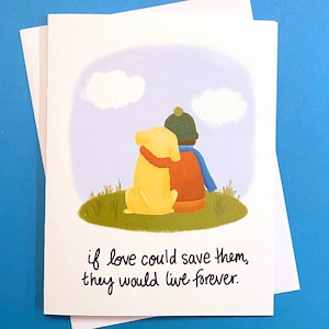 Carte de sympathie pour chien, carte de deuil de chien, carte de condoléances pour chien, carte de perte de chien, cadeau commémoratif golden retriever, cadeau de perte de chien pour homme