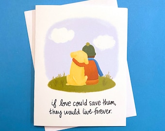 Dog Sympathy Card, Dog Bereavement Card, Dog Condolences Card, Dog Loss Card, golden retriever memorial gift, dog loss gift for men