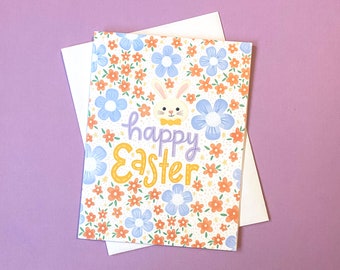 Easter Bunny Card, Cute Easter Card, Easter Cards, Happy Easter Card, Easter Notecards, Easter Greeting Card, Easter Bunny Greeting Card