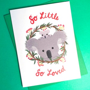 Koala Baby Shower Karte, Glückwunschkarte Baby, Baby Shower Karte, Adoptionskarte, Koala Baby Karte, Neugeborene Baby Karte, Gender Neutral Baby