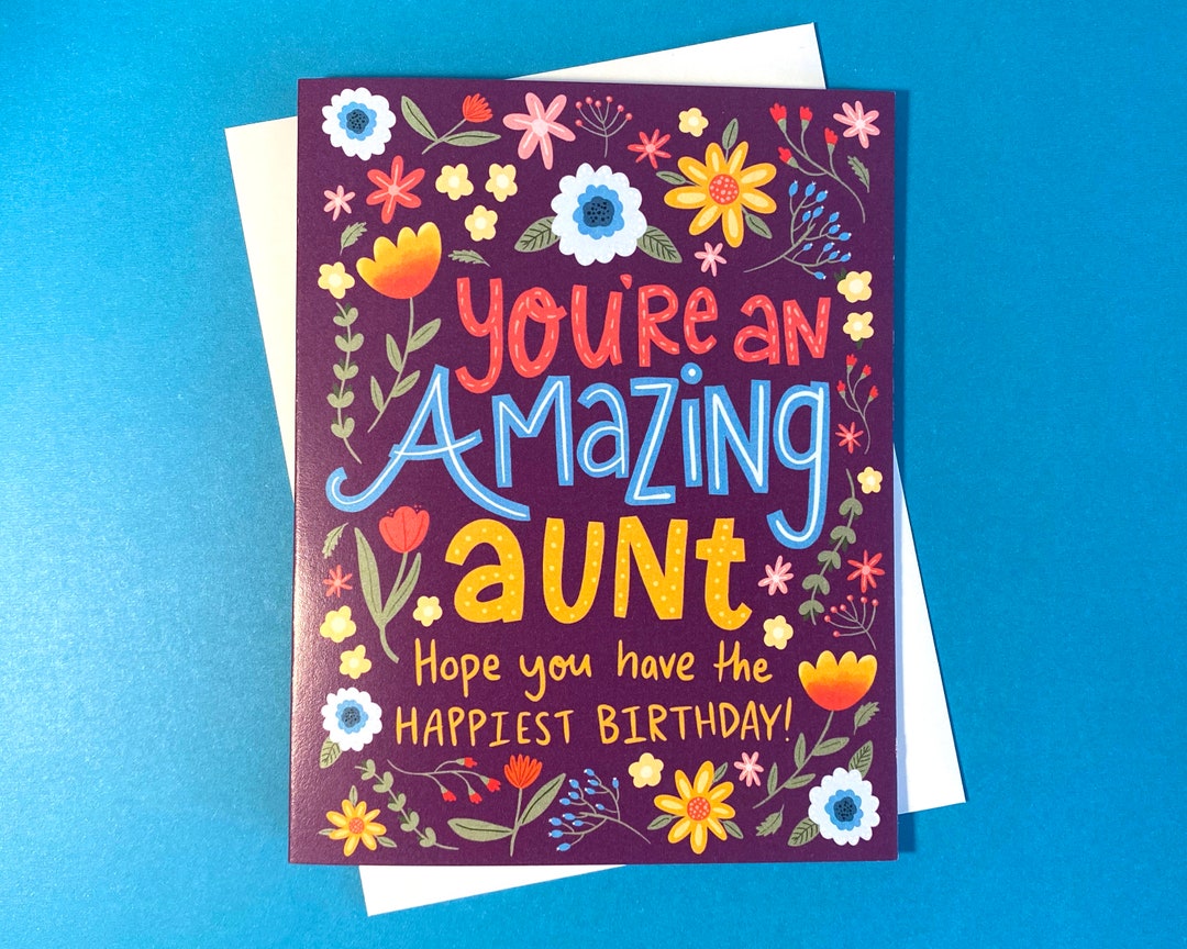 Aunt Birthday Card for Aunt, Happy Birthday Aunt Card, Birthday Gift