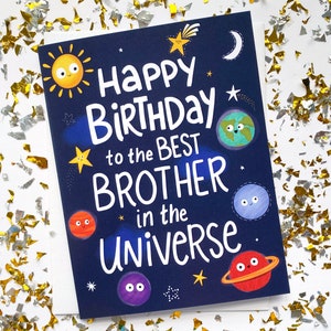 Carte d'anniversaire frère, cadeau d'anniversaire pour frère et soeur, cadeau d'anniversaire frère, carte d'anniversaire drôle pour frère, carte d'anniversaire frère