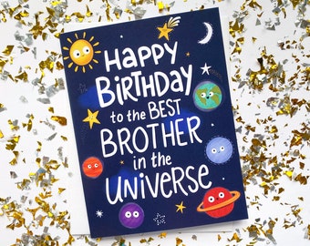 Carte d'anniversaire frère, cadeau d'anniversaire pour frère et soeur, cadeau d'anniversaire frère, carte d'anniversaire drôle pour frère, carte d'anniversaire frère