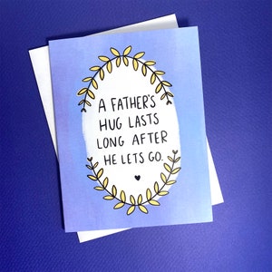 Tarjeta de condolencia por la pérdida del padre, papá del aniversario de la muerte, tarjeta de pérdida de papá, tarjeta de funeral, tarjeta de condolencia, regalo de duelo, muerte del padre