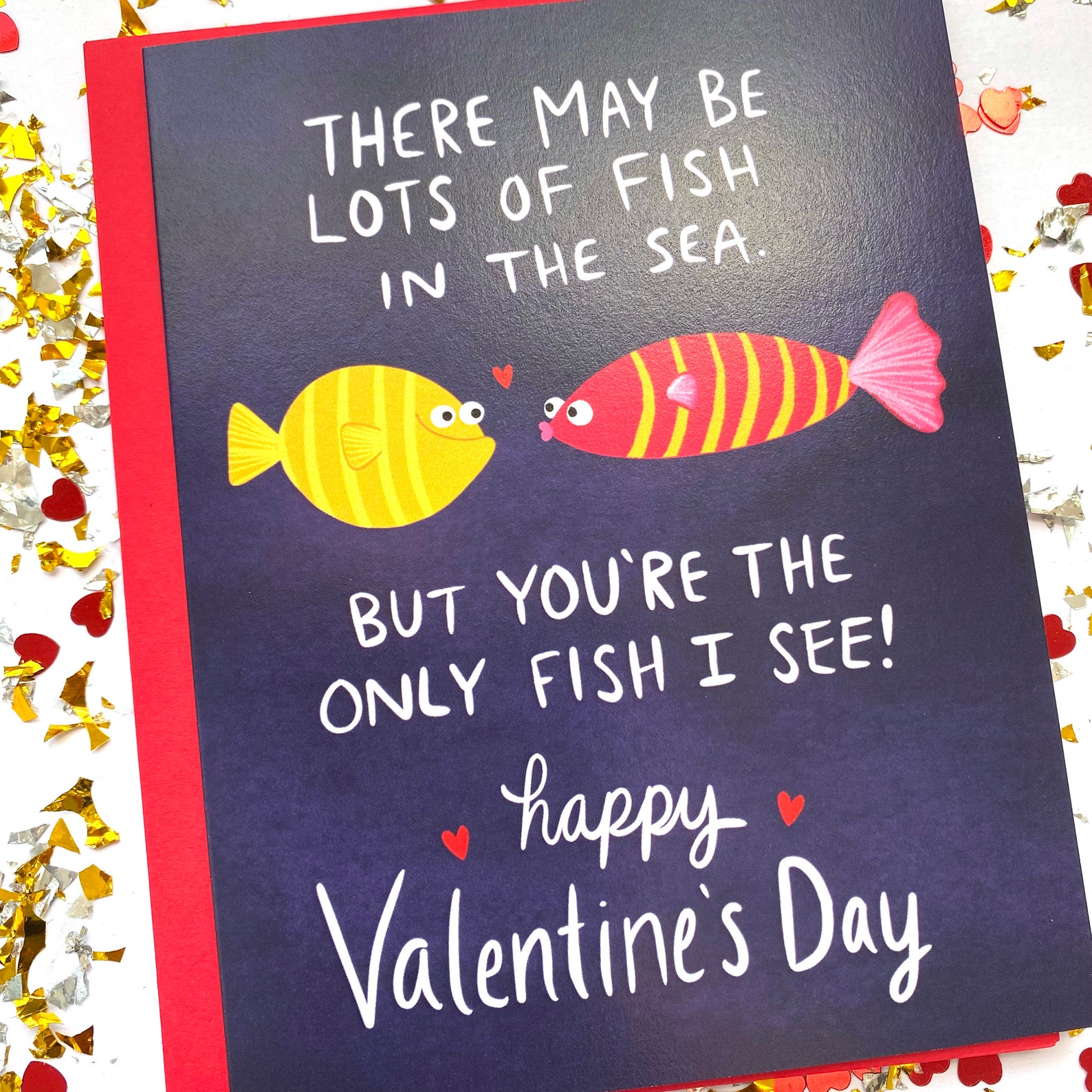 Fish Valentine Card Valentine Card husband Happy | Etsy