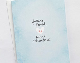 Sympathy Card for Baby Girl Loss: Forever Loved, Forever Remembered