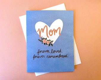 Loss of Mom Sympathy Card: Memorial Gift for Mother Remembrance