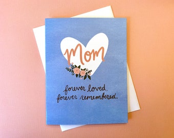 Sympathy Card Loss of Mother, Death Anniversary, Loss of Mom Card, Condolence Card Loss of Mother Card, Death Anniversary Card