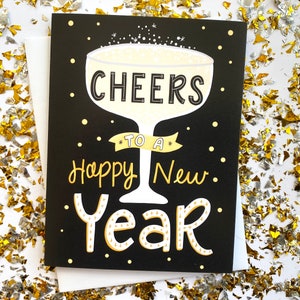 Carte de bonne année, Bonne année, Set de cartes de bonne année avec enveloppes, carte de voeux de Nouvel An