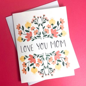 Cartão Floral Dia das Mães, Cartão Te Amo Mãe, Saudades de Você Mãe, Presente Dia das Mães, Cartões para Dia das Mães, Cartão Saudades de Você Mãe, Cartão para Mãe