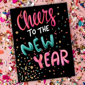 Nieuwjaarskaarten, gelukkige nieuwjaarskaart, proost op het nieuwe jaar, nieuwjaarskaarten, nieuwjaarskaarten set met enveloppen, nieuwjaarswenskaart
