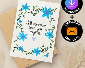 Printable Sympathy Card: Heartfelt Condolence Design (PDF Download, 4.25x5.5")