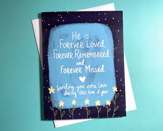 Sympathy Card: Death Anniversary Card, Remembrance gift loss of father