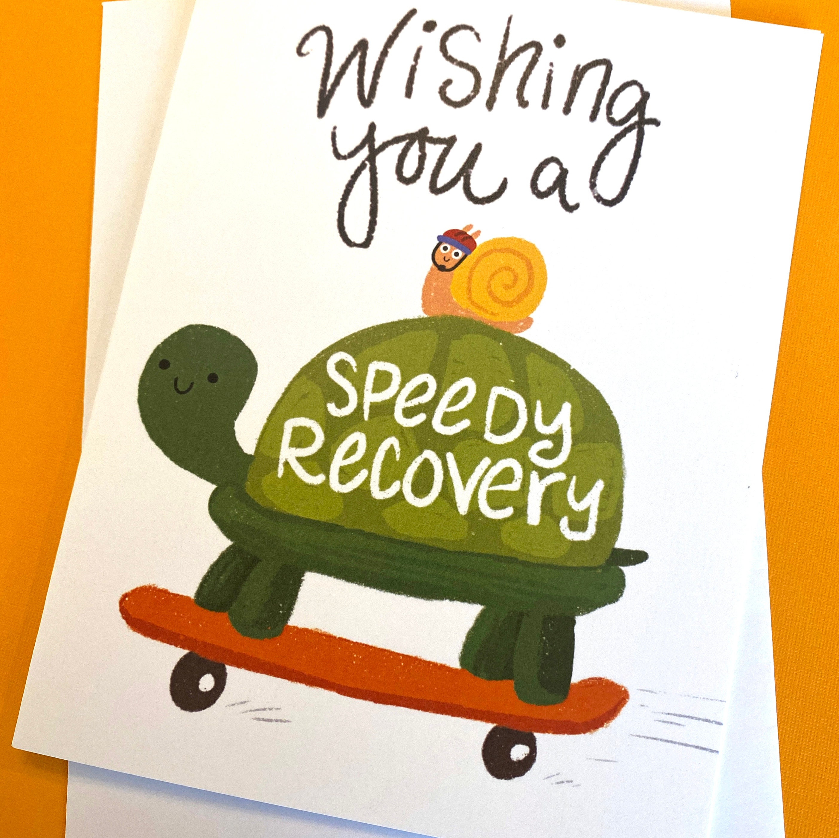 Funny Turtle Get Well Card: Speedy Recovery Post-surgery Gift - Etsy