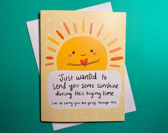 Sending You Sunshine, Sympathy Card, Encouragement Cards, Post Surgery Gift, Surgery Card, Get Well Soon, Cancer Card, Thoughtful Card