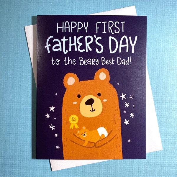 First Fathers Day Card, 1st Fathers Day Card, Happy First Fathers Day Card, First Fathers Day Gift from Baby, 1st Father's Day Gift