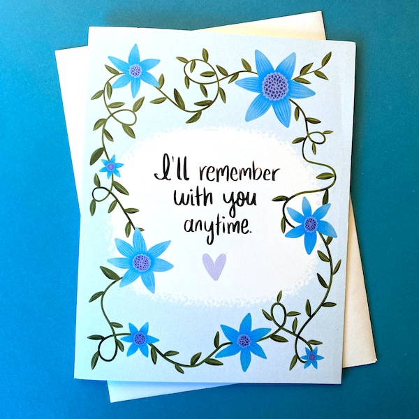 Sympathy Card, Condolence Card, Death Anniversary, Here for you Card, Grief Cards, Loss of Husband Card, Loss of Child Card, Support Card