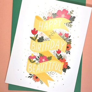 Fijne verjaardag mooi, gelukkige verjaardagskaart voor vrouwen, bloem verjaardagskaart voor haar, beste vriend verjaardagskaart, verjaardagskaart voor bestie