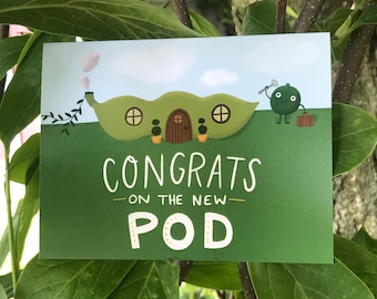 Funny New Home Card: Congrats on the New Pod