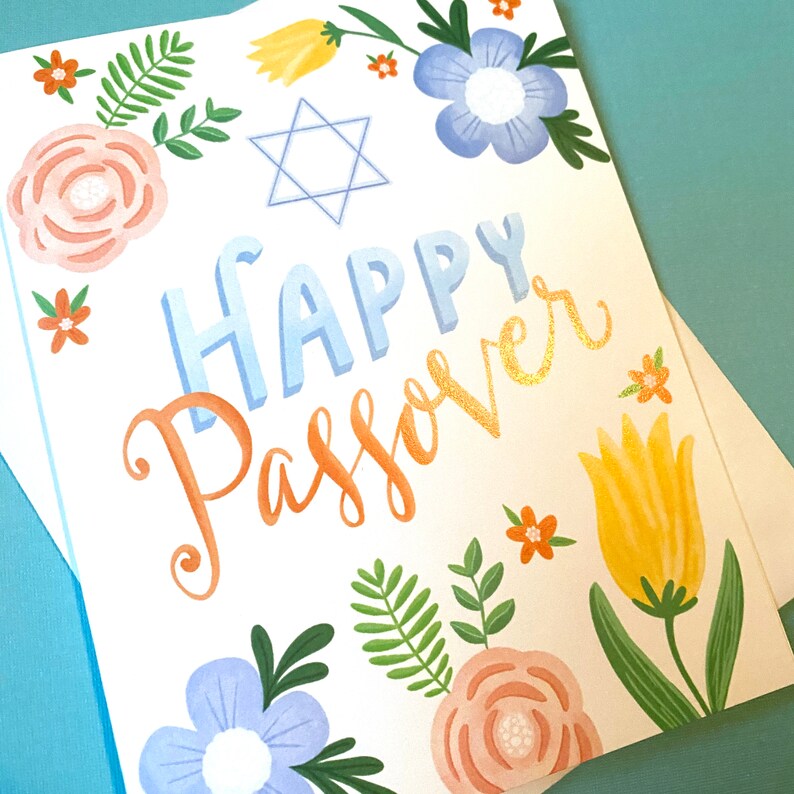 Happy Passover Card: Jewish Holiday Greeting Cards - Etsy