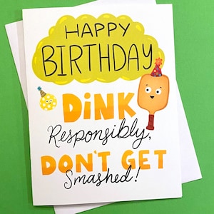 Biglietto d'auguri di pickleball, carte con palline di sottaceti, divertente biglietto d'auguri di compleanno, regalo per gli amanti del pickleball, divertenti regali di pickleball