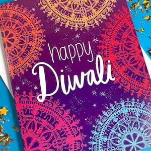 Glückliches Diwali Karten, Diwali Karte, Deepavali Karte, Diwali Geschenk, Diwali Grußkarten, Festival der Lichter, Diwali Kartenpaket,