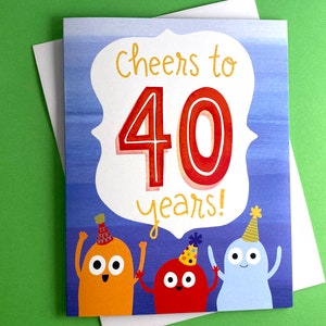 40th Birthday Card, 40th Birthday Gift, 40th Birthday Card for Men, 40th Birthday Card Brother, 40 Years Card, Happy 40th, 40th bday card
