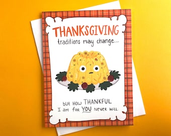 Funny Thanksgiving Card: Retro Jello Salad Humor