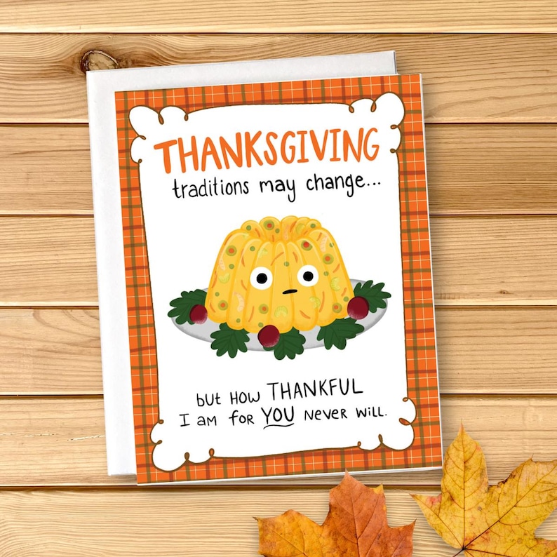 Thanksgiving Cards Set of 6, Fall Lllustrated Note Cards With Cozy ...