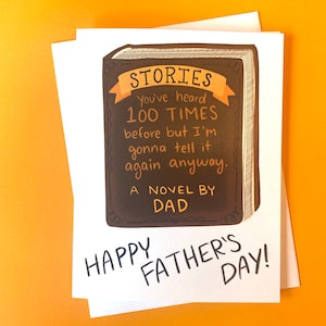 Funny Father&#39;s Day Card: Dad&#39;s Stories Novel