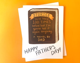 Funny Father's Day Card: Dad's Stories Novel