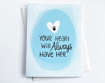 Pet Sympathy Card, Cat Sympathy Card, Pet Loss Card, Pet Memorial Card, Dog Memorial Card, Dog Sympathy Card, Dog Loss Gift, Cat Loss Gift