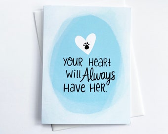 Pet Sympathy Card: Dog or Cat Loss Gift