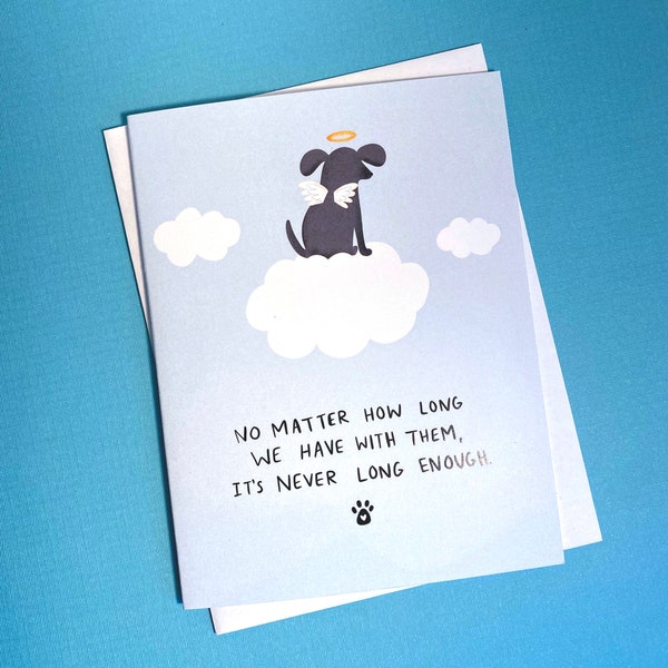 Loss of Dog Card, Dog Bereavement, Dog Sympathy Card, Dog Condolences Card, Dog Memorial Card, Anniversary of Dog Loss Card, Pet Loss Card