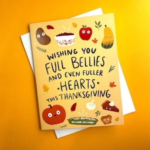Cartão de Ação de Graças Fofo, Cartões de Ação de Graças Engraçados, Cartão de Ação de Graças Feliz para Amigos, Presentes de Ação de Graças Fofos, Cartão de Saudação de Outono
