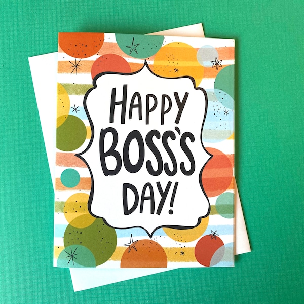 Happy Boss's Day Card, Card for Boss, Boss Appreciation Card, Bosses Day Card, Bosses Day Gifts For Him, Boss's Day Card, Happy Boss Day