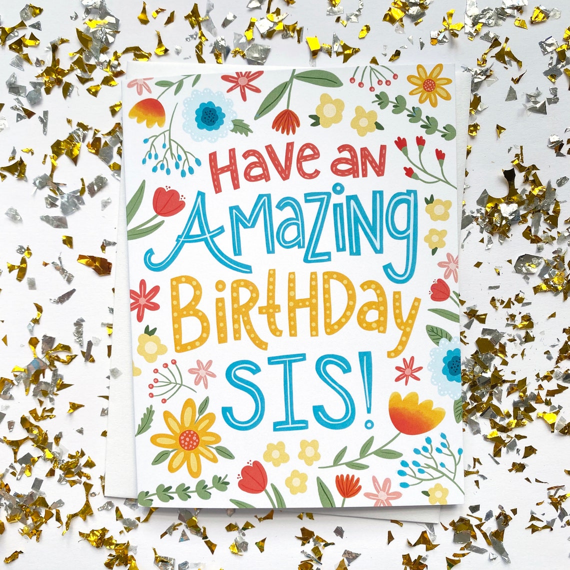 Schwester Geburtstagskarte Schwester Geburtstag Happy | Etsy