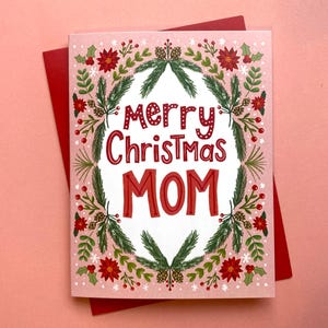 Weihnachtskarte Mama, elegante Weihnachtskarte Mama, handgezeichnete Weihnachtskarte Mama, Mama Weihnachtsgeschenke