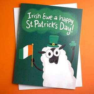 Tarjetas del día de San Patricio, regalo del día de San Patricio, día de San Patricio, decoración de San Patricio, divertido día de San Patricio, regalos irlandeses, irlandés, ovejas