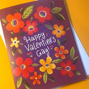 Gay Valentines Card, LGBTQ Valentijnsdag, lesbische Valentijnskaart, Happy Valentine's Gay Card, hou op een homoseksuele manier van je, Pride Valentijnsdag